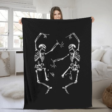 Discover Dance Of Death Macabre Skeleton Fleece Blankets