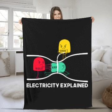 Discover Electricity Explained Fleece Blankets I Teacher Nerd Fleece Blankets