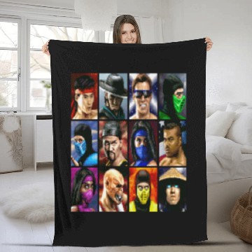 Discover Mortal Kombat II SNES Character Select Fleece Blankets