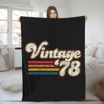 Discover Womens Retro Vintage 1978 43rd Birthday Fleece Blankets