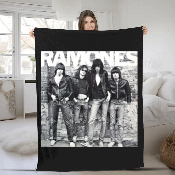 Discover Ramones 70s 80s Rock Music Fan Fleece Blankets