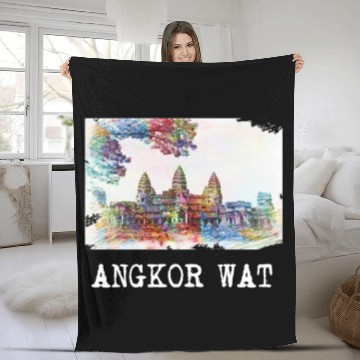 Discover Angkor Wat Fleece Blankets