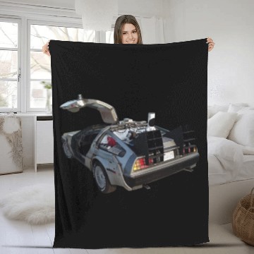 Discover DeLorean Vector Fleece Blankets