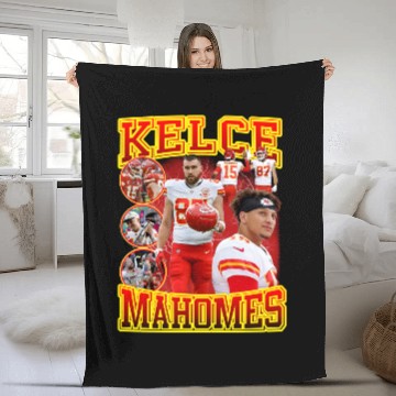 Discover Patrick Mahomes Fleece Blankets, Travis Kelce Fleece Blankets