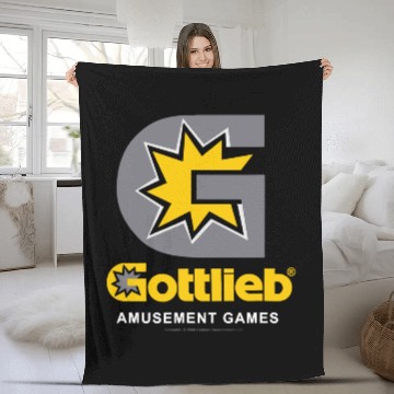 Discover Gottlieb Pinball Amusement Games Logo Pinball Fleece Blankets
