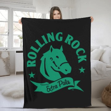 Discover rolling rock beer extra pale ale Fleece Blankets