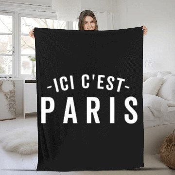 Discover Ici C'est Paris This Is Paris Fleece Blankets