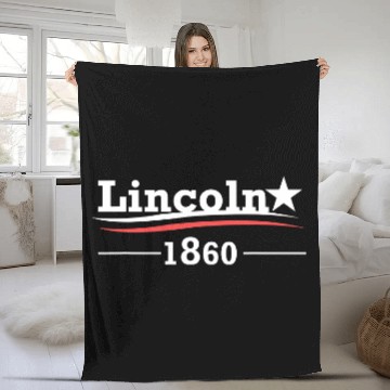 Discover President Abraham Lincoln Campaign Honest Abe Gift Fleece Blankets