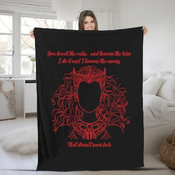 Discover You Break The Rules And Become The Hero Scarlet Witch Fleece Blankets