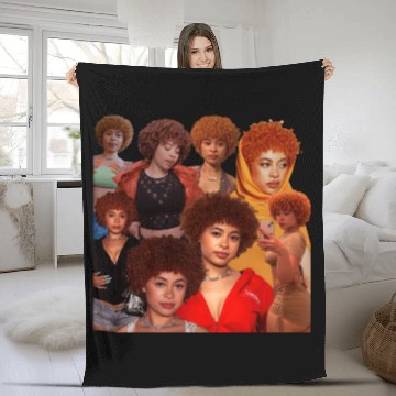 Discover Ice Spice collage poster tribute Fleece Blankets