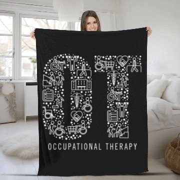 Discover Occupational Therapy OT Month Therapist Fleece Blankets