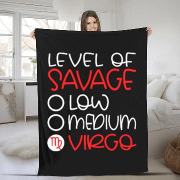 Discover Virgo Zodiac Sign Birthday Savage August September Fleece Blankets