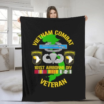 Discover 101st airborne division vietnam combat veteran Fleece Blankets