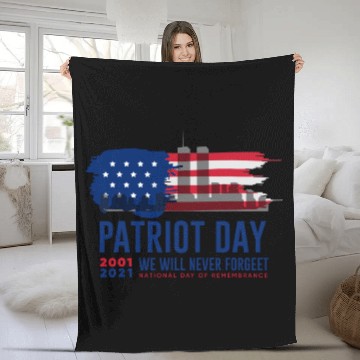 Discover Patriot Day 20th Anniversary Never Forget Fleece Blankets