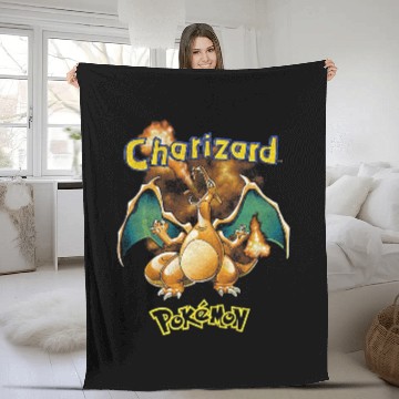 Discover Charizard PKM Gamers Fleece Blankets