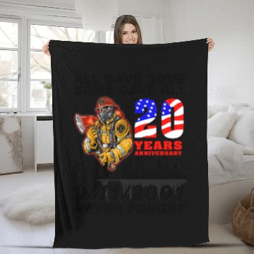 Discover Never Forget 9-11-2001 20th Anniversary Firefighters Fleece Blankets