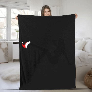 Discover Sexy X-mas Girl Fleece Blankets