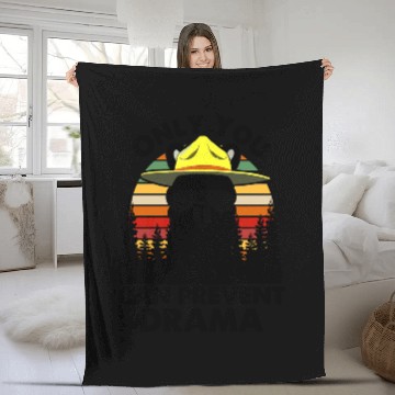 Discover Only You Can Prevent Drama Farm Hat Fleece Blankets