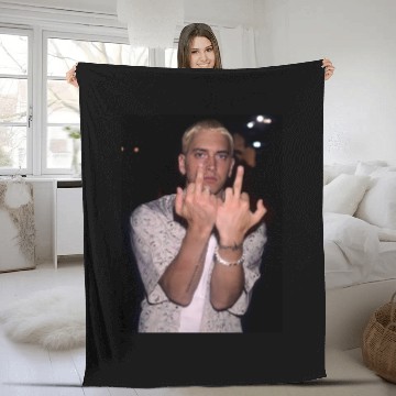 Discover Eminem, Slim Shady, Marshall Mathers, Middle Finger  Fleece Blankets