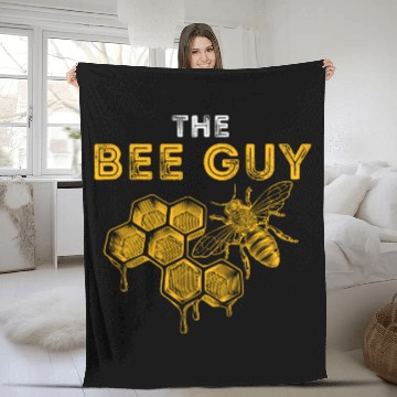 Discover The Bee Guy - Bee Lover Beekeeping & Beekeeper Fleece Blankets