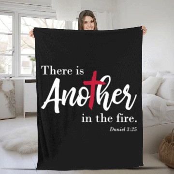 Discover There is another in the fire, scripture religious Fleece Blankets