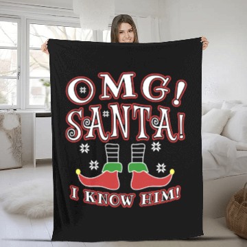 Discover Omg Santa I Know Him Fleece Blankets Fleece Blankets