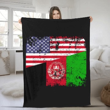 Discover Usa Afghanistan Flag Fleece Blankets