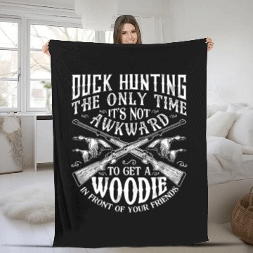 Discover Duck Hunting Friends Fleece Blankets