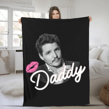 Discover Pedro Pascal Fleece Blankets - Daddy - Pink Lips - Pedro Pascal Crewneck Fleece Blankets