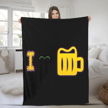 Discover I love beer I love beer Fleece Blankets