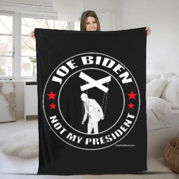 Discover Joe Biden Is Not My President Fleece Blankets