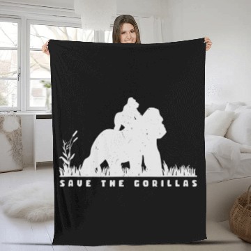 Discover Save the Gorillas Mama & Baby Gorilla Fleece Blankets