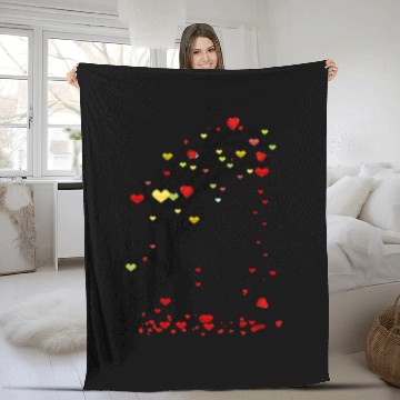 Discover heart tree Fleece Blankets