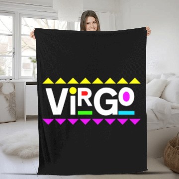 Discover Virgo Zodiac Design 90s Style Fleece Blankets
