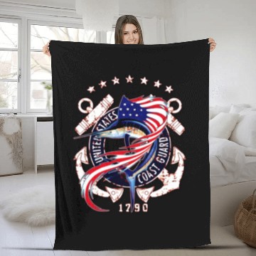 Discover US Coast Guard Fleece Blankets