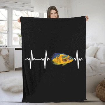 Discover Oscar Fish Heartbeat Fleece Blankets