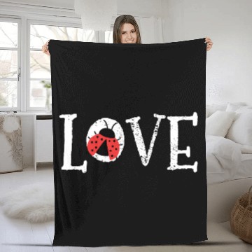 Discover Ladybug Love Vintage Fleece Blankets