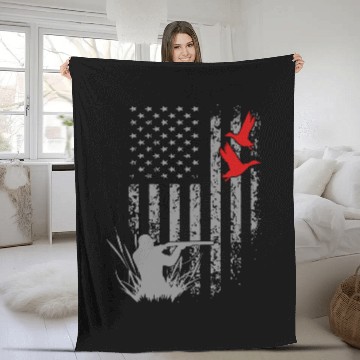 Discover Duck Hunting Fleece Blankets