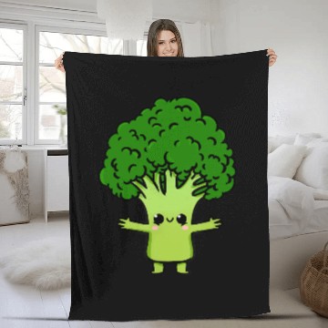Discover Kawaii Broccoli Fleece Blankets