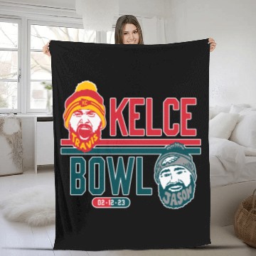 Discover Kelce Bowl Fleece Blankets Travis Kelce quote Jason Kelce Fleece Blankets
