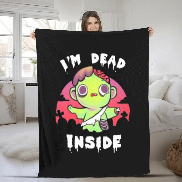 Discover I Am Dead Inside Halloween Fleece Blankets