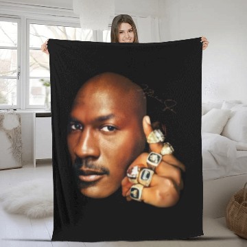 Discover Michael Jordan Six Championship 6 Rings Baseball Jerseys Fleece Blankets