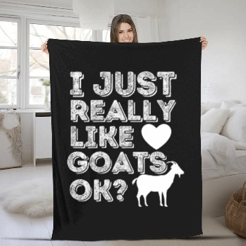 Discover I Just Really Like Goats OK Fleece Blankets