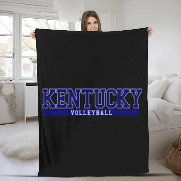 Discover Kentucky Volleyball Fleece Blankets