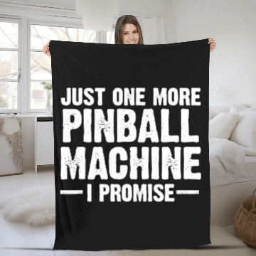 Discover Pinball Machine Collecting Just One More Arcade Game Fleece Blankets