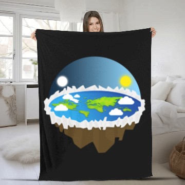 Discover Flat Earth Fleece Blankets