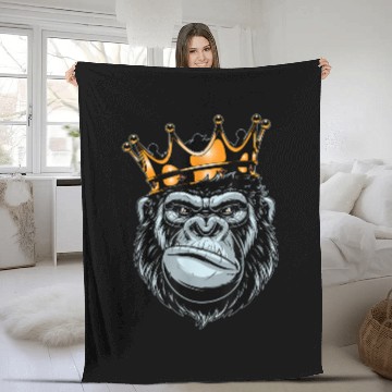 Discover Gorilla King Alpha Fleece Blankets