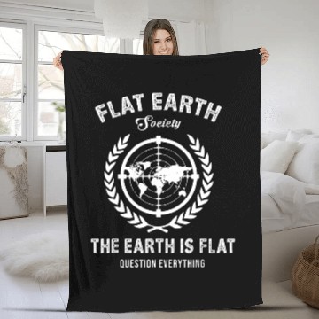 Discover Flat Earth Fleece Blankets