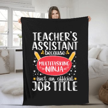 Discover Teacher Assistant School Ninja Appreciation Fleece Blankets