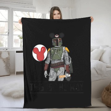 Discover This Is The Way Mandalorian Fleece Blankets Disney Mickey Mouse Ears Fleece Blankets